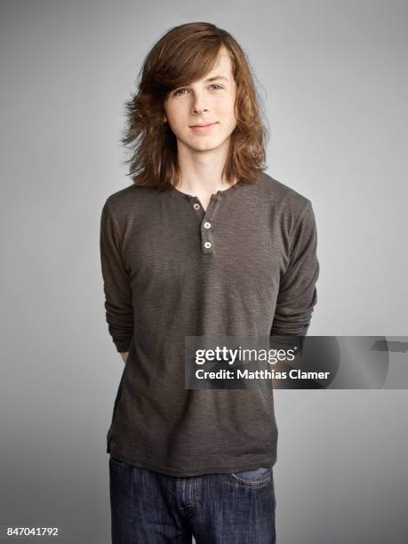 Actor Chandler Riggs from 'The Walking Dead' is photographed for Entertainment Weekly Magazine on July 23, 2016 at Comic Con in the Hard Rock Hotel...