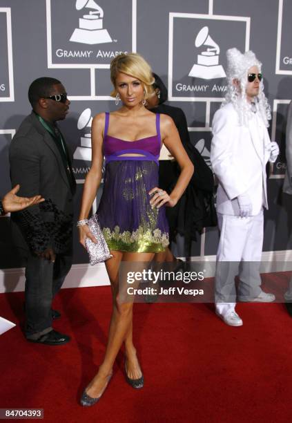 Personality Paris Hilton arrives to the 51st Annual GRAMMY Awards at the Staples Center on February 8, 2009 in Los Angeles, California.