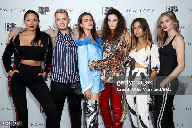 Model Cora Corre, Rafferty Law, model Bee Beardsworth, mucisian Daisy Maybe, guest and model Ella Merryweather attend the New Look and the British...