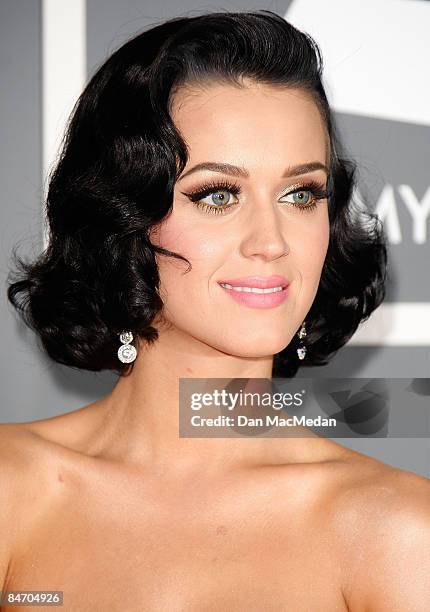 Singer Katy Perry arrives at the 51st Annual GRAMMY Awards held at the Staples Center on February 8, 2009 in Los Angeles, California.