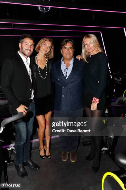 Boniface Verney-Carron, Arizona Muse, Peter Dubens and Amy Gardner attend KXU VIP launch on September 14, 2017 in London, England.