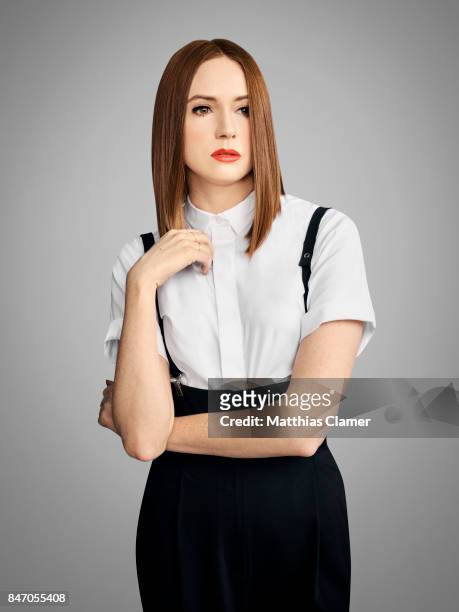 Actress Karen Gillan from 'Guardians of the Galaxy Vol. 2' is photographed for Entertainment Weekly Magazine on July 23, 2016 at Comic Con in the...