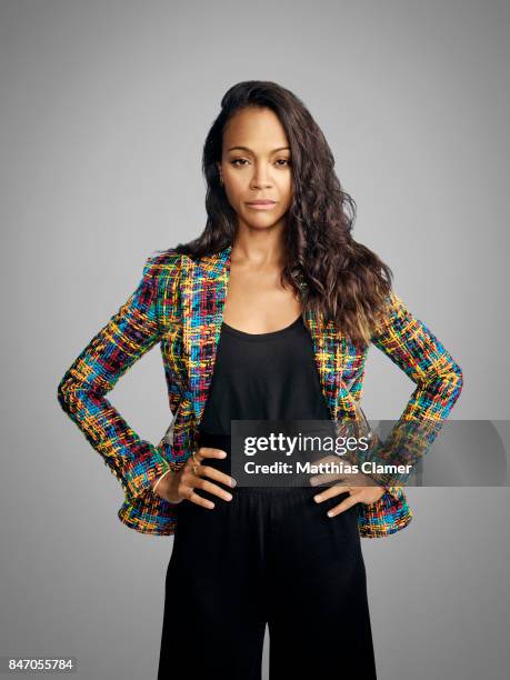 Actress Zoe Saldana from 'Guardians of the Galaxy Vol. 2' is photographed for Entertainment Weekly Magazine on July 23, 2016 at Comic Con in the Hard...