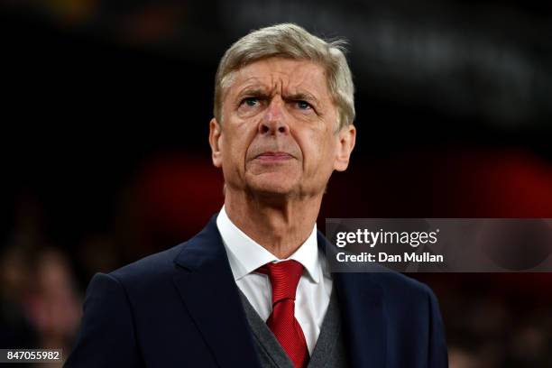 Arsene Wenger, Manager of Arsenal during the UEFA Europa League group H match between Arsenal FC and 1. FC Koeln at Emirates Stadium on September 14,...