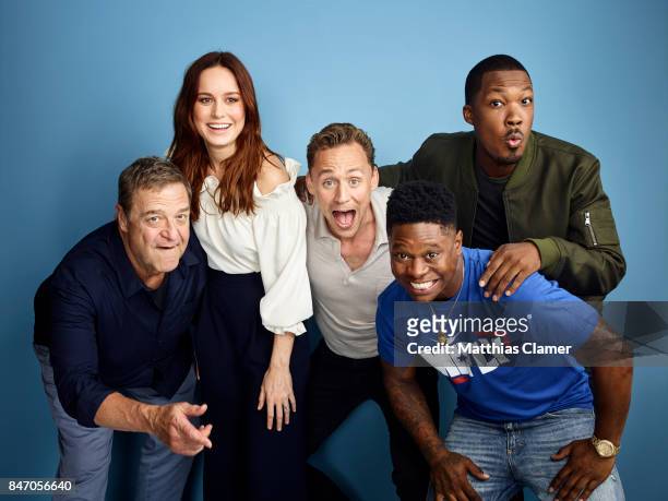 Actors John Goodman, Brie Larson, Tom Hiddleston, Corey Hawkins, and Jason Mitchell from 'Kong: Skull Island' are photographed for Entertainment...
