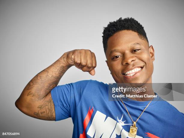 Actor Jason Mitchell from 'Kong: Skull Island' is photographed for Entertainment Weekly Magazine on July 23, 2016 at Comic Con in the Hard Rock Hotel...