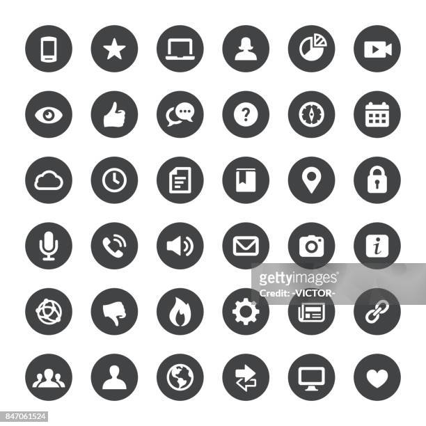 social media und internet-vektor-icons - social media symbol stock-grafiken, -clipart, -cartoons und -symbole