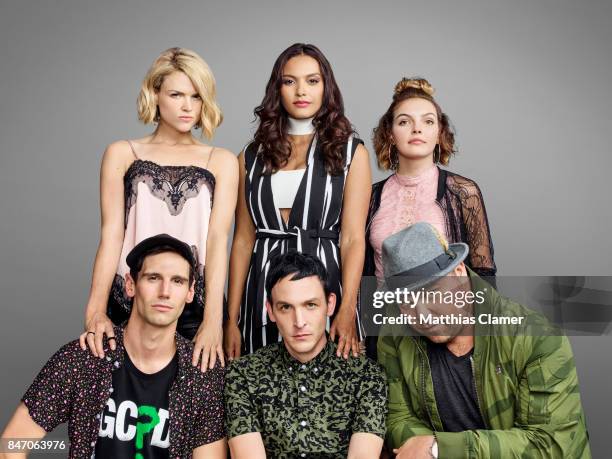 Actors Cory Michael Smith, Erin Richards, Robin Lord Taylor, Jessica Lucas, Drew Powell and Camren Bicondova from 'Gotham' are photographed for...