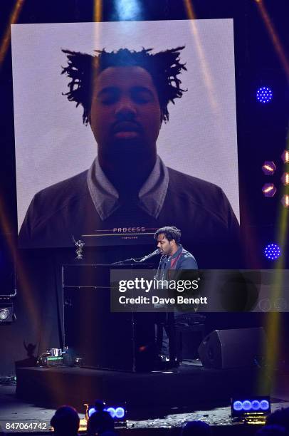 Sampha at the Hyundai Mercury Prize 2017 at Eventim Apollo on September 14, 2017 in London, England.