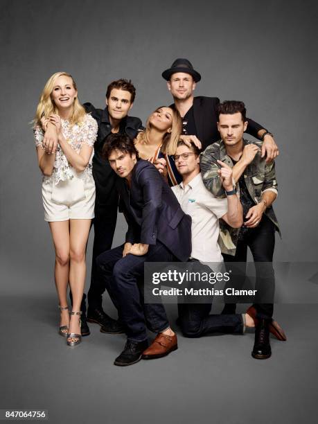 Actors Candice King, Paul Wesley, Ian Somerhalder, Kat Graham, Matt Davis, Zach Roerig and Michael Malarkey from 'The Vampire Diaries' are...