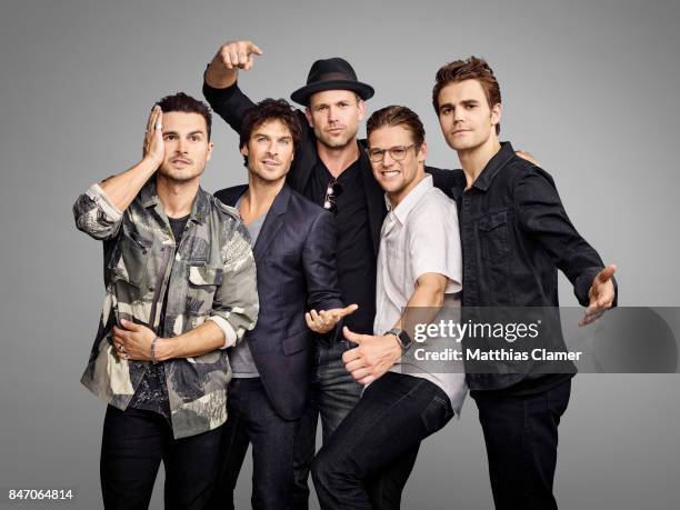 Actors Michael Malarkey, Ian Somerhalder Matt Davis, Zach Roerig and Paul Wesley from 'The Vampire Diaries' are photographed for Entertainment Weekly...