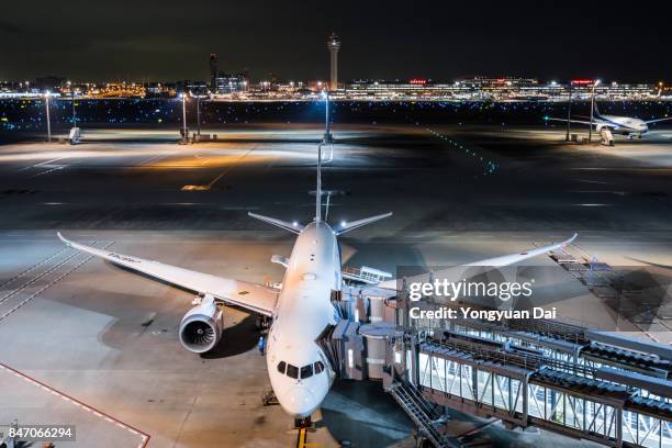 all nippon airways boeing 787 dreamliner - all nippon airways stock pictures, royalty-free photos & images