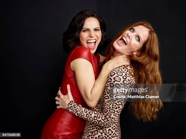 Actresss Lana Parrilla and Rebecca Mader from 'Once Upon a Time' are photographed for Entertainment Weekly Magazine on July 23, 2016 at Comic Con in...
