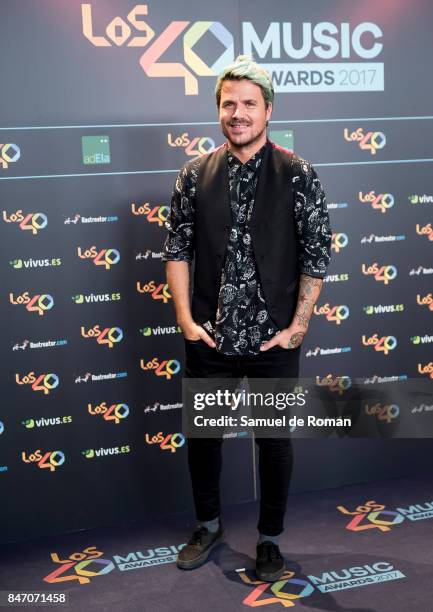 Dani Martin attends 40 Principales Awards candidates dinner 2017 on September 14, 2017 in Madrid, Spain.