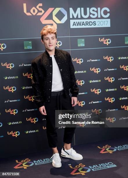 Carlos attends 40 Principales Awards candidates dinner 2017 on September 14, 2017 in Madrid, Spain.