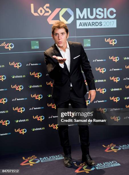 Manel Fuentes attends 40 Principales Awards candidates dinner 2017 on September 14, 2017 in Madrid, Spain.