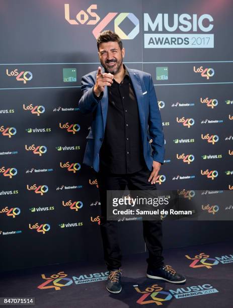 Tony Aguilar attends 40 Principales Awards candidates dinner 2017 on September 14, 2017 in Madrid, Spain.