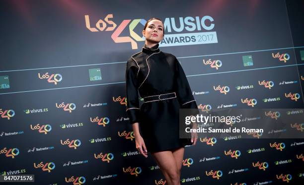 Dafne Fernandez attends 40 Principales Awards candidates dinner 2017 on September 14, 2017 in Madrid, Spain.