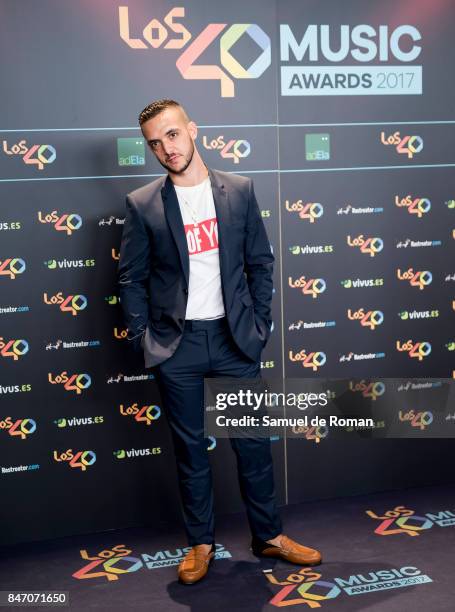 Tangana attends 40 Principales Awards candidates dinner 2017 on September 14, 2017 in Madrid, Spain.