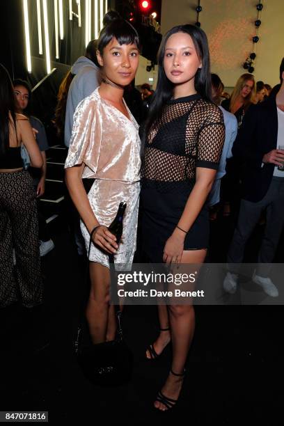 Leah Weller and guest attend the exclusive New Look and British Fashion Council party launching London Fashion Week September 2017 at The Store...