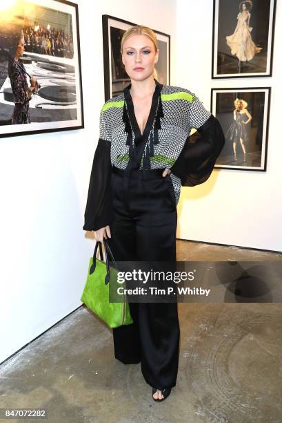 Camilla Kerslake attends the 'A Front Row Seat' photography exhibition by Kirstin Sinclair at The Subculture Archives on September 14, 2017 in...