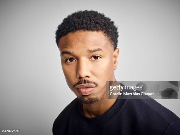Actor Michael B. Jordan from 'Black Panther' is photographed for Entertainment Weekly Magazine on July 23, 2016 at Comic Con in the Hard Rock Hotel...
