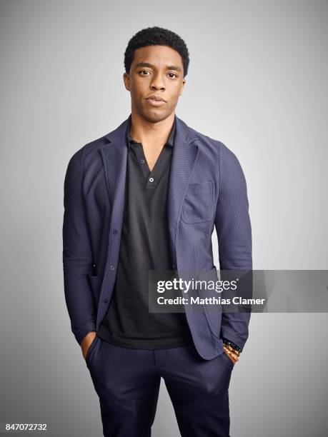 Actor Chadwick Boseman from 'Black Panther' is photographed for Entertainment Weekly Magazine on July 23, 2016 at Comic Con in the Hard Rock Hotel in...