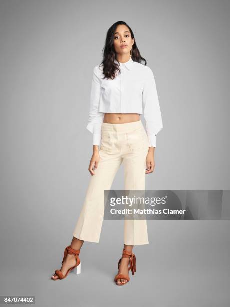 Actress Laura Harrier from 'Spider-Man: Homecoming' is photographed for Entertainment Weekly Magazine on July 23, 2016 at Comic Con in the Hard Rock...