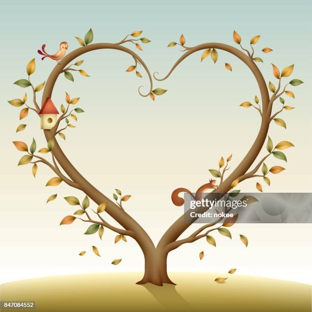 Fall Tree Heart Vector 1,398 Autumn Tree Heart Stock Photos, High-Res Pictures, and Images ...