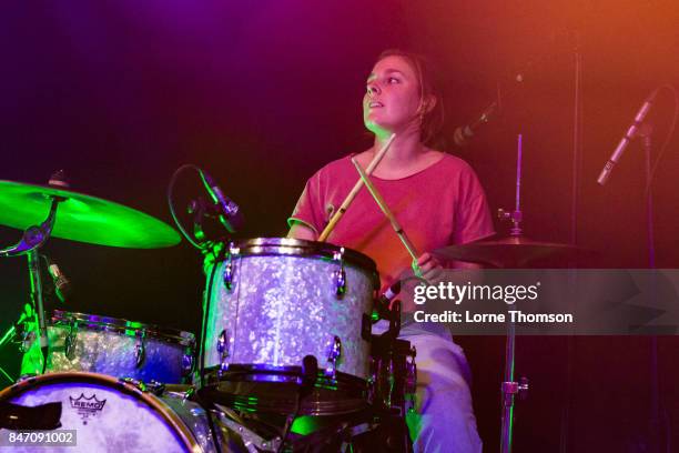 Gretchen Grimm of Chastity Belt performs at The Garage on September 14, 2017 in London, England.