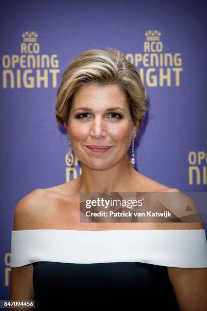 Queen Maxima of The Netherlands attends the opening of the new season of the Concertgebouw orchestra on September 14, 2017 in Amsterdam, Netherlands.