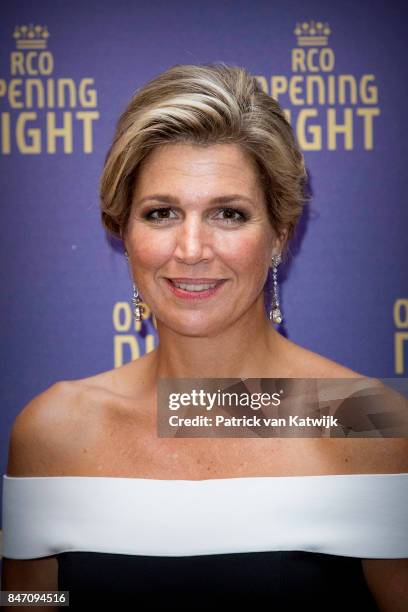 Queen Maxima of The Netherlands attends the opening of the new season of the Concertgebouw orchestra on September 14, 2017 in Amsterdam, Netherlands.