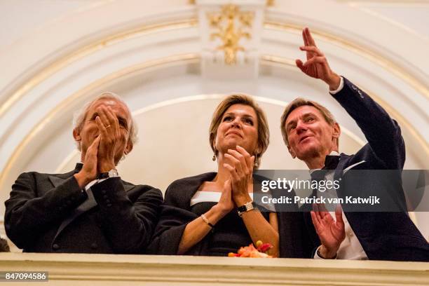 Queen Maxima of The Netherlands attends the opening of the new season of the Concertgebouw orchestra on September 14, 2017 in Amsterdam, Netherlands.