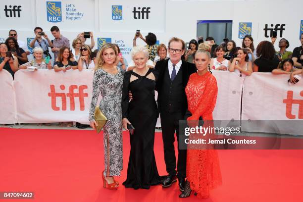 Alix Wilton Regan, Glenn Close, director Bjorn Runge and Annie Starke attend the 'The Wife' premiere during the 2017 Toronto International Film...