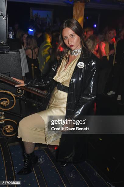 Reba Maybury attends the i-D x Jeremy Scott party presented by UGG at Cafe de Paris on September 14, 2017 in London, England.