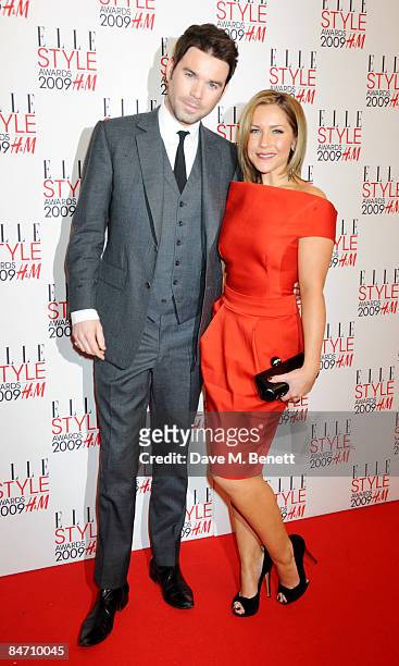 Dave Berry and Heidi Range arrive at the ELLE Style Awards 2009 in association with H&M, at Big Sky London on February 9, 2009 in London, England.