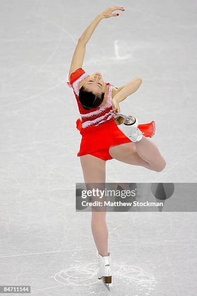 Yan Liu of China skates during the Ladies Free Skate during the ISU Four Continents Figure Skating Championships at Pacific Coliseum February 6, 2009...