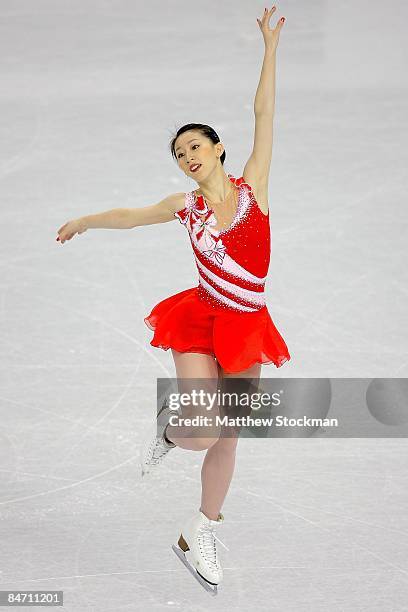 Yan Liu of China skates during the Ladies Free Skate during the ISU Four Continents Figure Skating Championships at Pacific Coliseum February 6, 2009...