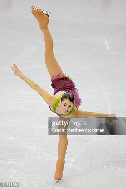 Alissa Czisny skates during the Ladies Free Skate during the ISU Four Continents Figure Skating Championships at Pacific Coliseum February 6, 2009 in...