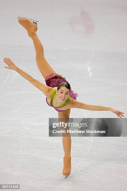 Alissa Czisny skates during the Ladies Free Skate during the ISU Four Continents Figure Skating Championships at Pacific Coliseum February 6, 2009 in...