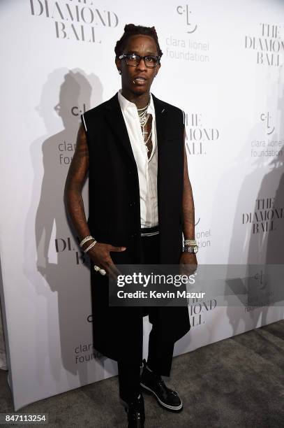 Young Thug attends Rihanna's 3rd Annual Diamond Ball Benefitting The Clara Lionel Foundation at Cipriani Wall Street on September 14, 2017 in New...