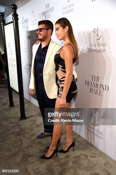 Eli Mizrahi and Daniela Lopez Osorio attend Rihanna's 3rd Annual Diamond Ball Benefitting The Clara Lionel Foundation at Cipriani Wall Street on...