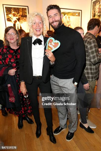 Photographer Ellen von Unwerth and model Maik Eichhorn during the 'Ellen von Unwerth: HEIMAT' Exhibition Opening at Immagis Fine Art Photography...