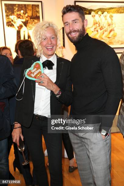 Photographer Ellen von Unwerth and model Maik Eichhorn during the 'Ellen von Unwerth: HEIMAT' Exhibition Opening at Immagis Fine Art Photography...