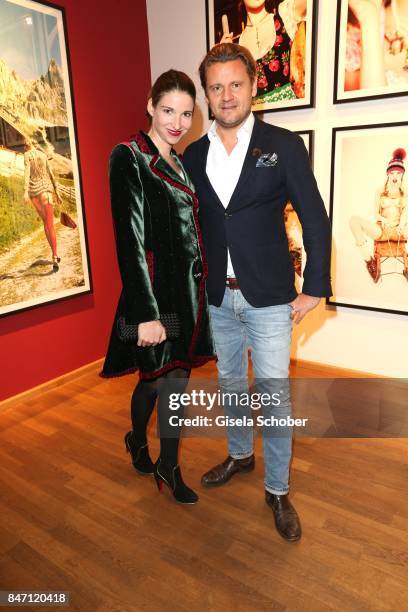 Sophie Meister-Wepper and her husband David Meister during the 'Ellen von Unwerth: HEIMAT' Exhibition Opening at Immagis Fine Art Photography gallery...