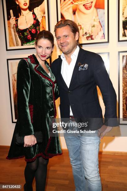 Sophie Meister-Wepper and her husband David Meister during the 'Ellen von Unwerth: HEIMAT' Exhibition Opening at Immagis Fine Art Photography gallery...