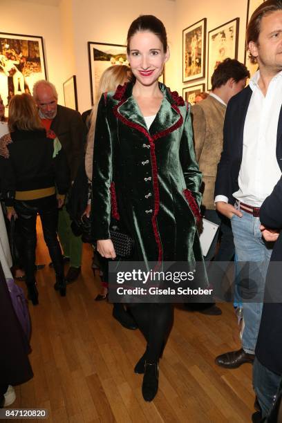 Sophie Meister - Wepper wearing a dress by Lola Paltinger during the 'Ellen von Unwerth: HEIMAT' Exhibition Opening at Immagis Fine Art Photography...