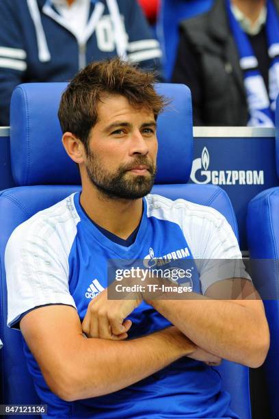 Coke of Schalke looks on during the Bundesliga match between FC Schalke 04 and VfB Stuttgart at Veltins-Arena on September 10, 2017 in Gelsenkirchen,...