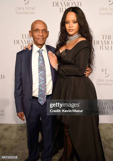 Lionel Braithwaite and Rihanna attend Rihanna's 3rd Annual Diamond Ball Benefitting The Clara Lionel Foundation at Cipriani Wall Street on September...