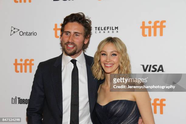 Actors Edward Holcroft and Sarah Gadon attend the "Alias Grace" Premiere held at Winter Garden Theatre during the 2017 Toronto International Film...